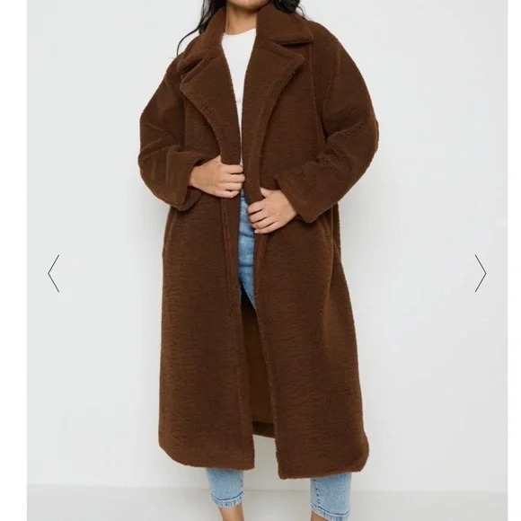 *BRAND NEW* Dark brown teddy coat